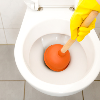 Plunger In A Toilet